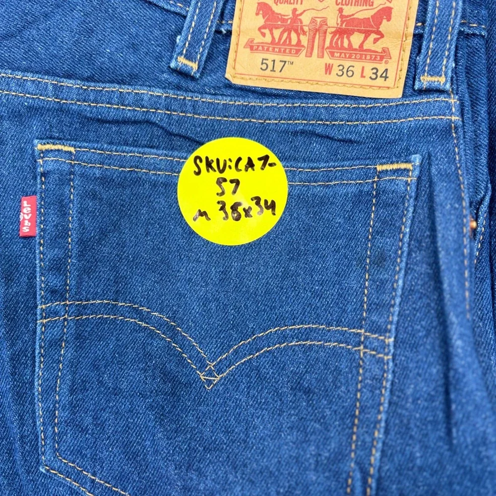 Levis 517 Mens 36x34 Vintage Style Bootcut Jeans light distress Festival Cut